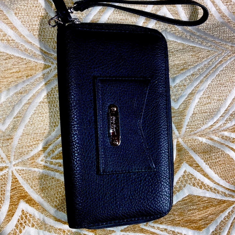 Nicole Miller black wristlet